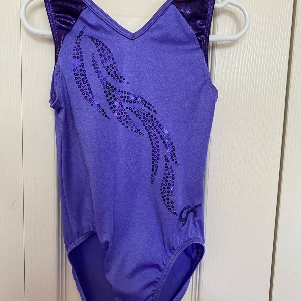 Purple Child Medium GK Elite Gymnastics leotard